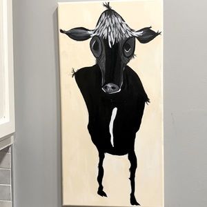 Original crippled  cow painting
